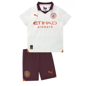 Manchester City Udebanesæt Børn 2023-24 Kort ærmer (+ korte bukser)